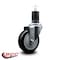 Service Caster 4'' Black Poly Wheel Swivel 1-5/8'' Expanding Stem Caster SCC-EX20S414-PPUB-BLK-158 - alternate 4